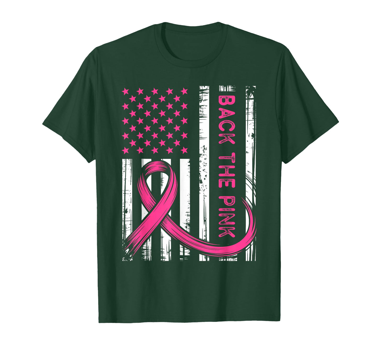 Back The Pink Breast Cancer Awareness Ribbon Support Fight T-Shirt