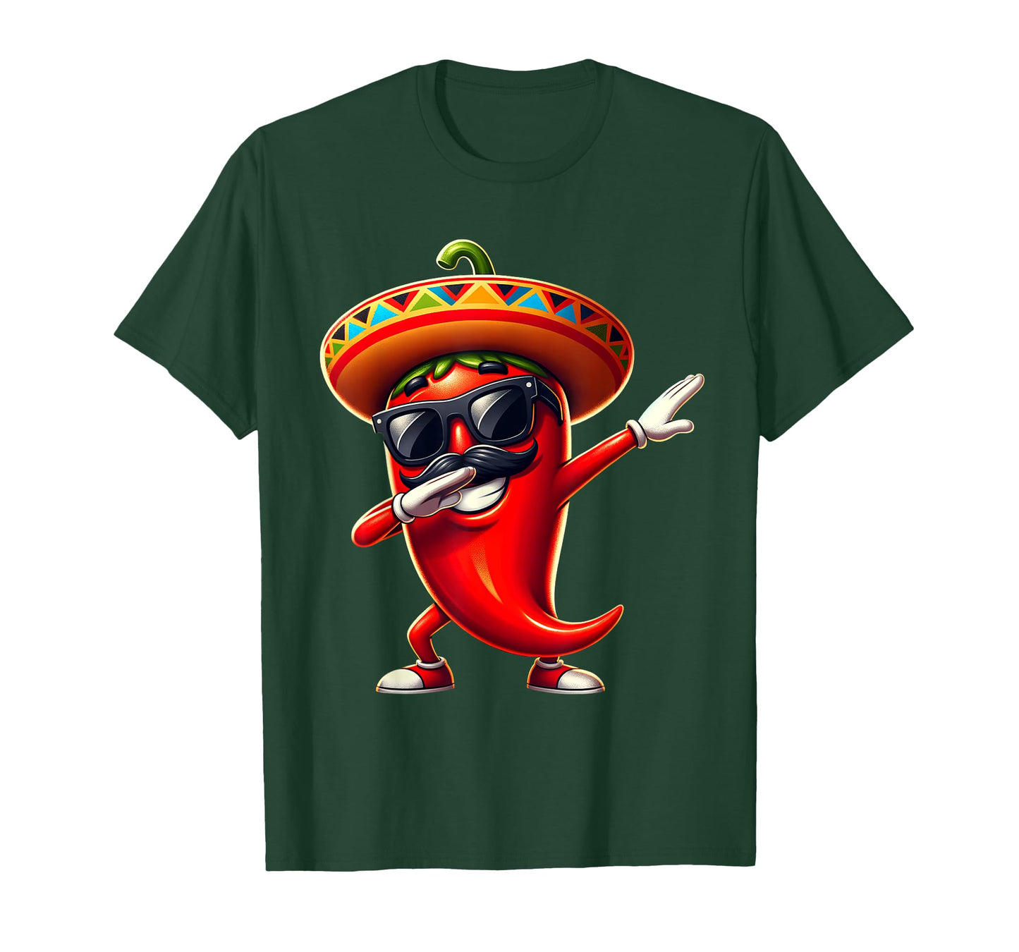 Dabbing Chili Cinco de Mayo Mexican Food For Men Women Kids T-Shirt