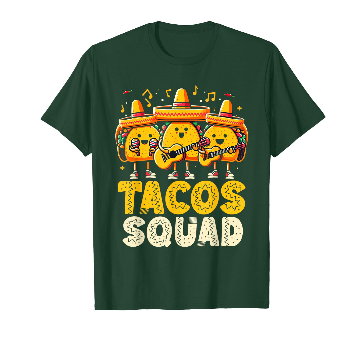 Funny Tacos Squad Cinco De Mayo Mexican Party Taco Food T-Shirt