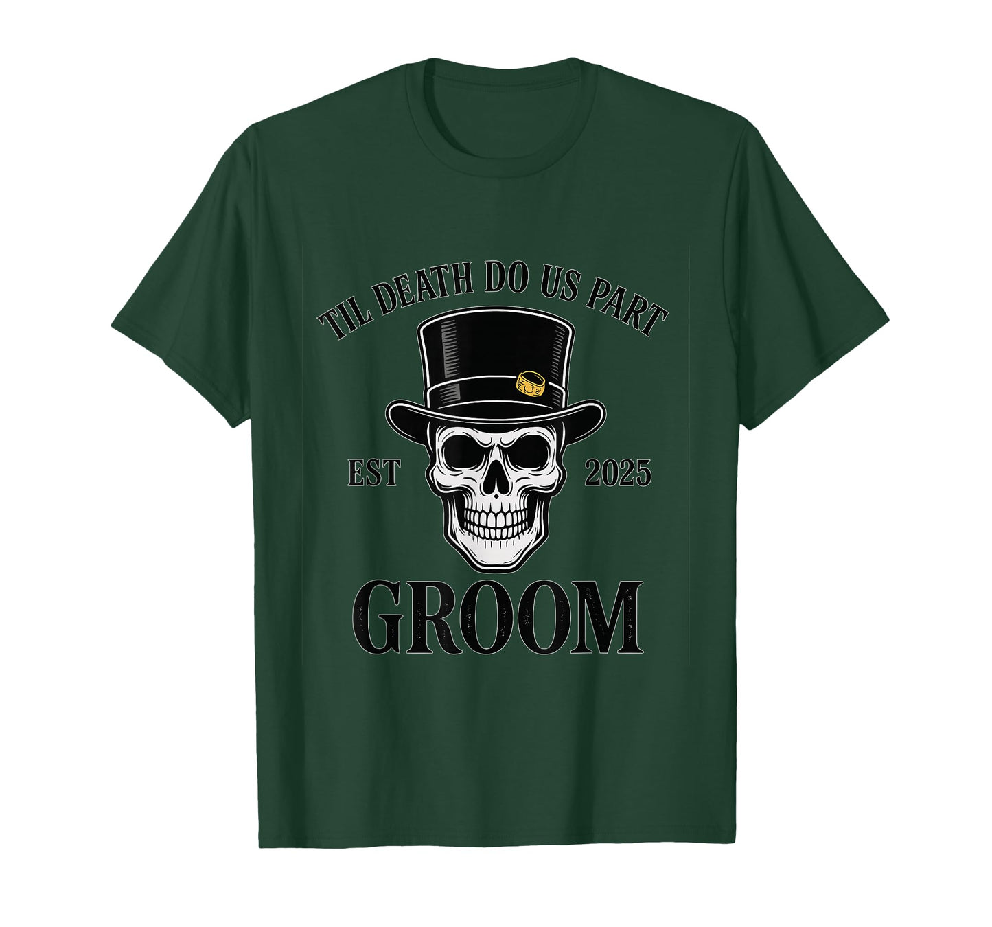 Bride Groom Skeleton Gothic Halloween Wedding Shirt T-Shirt