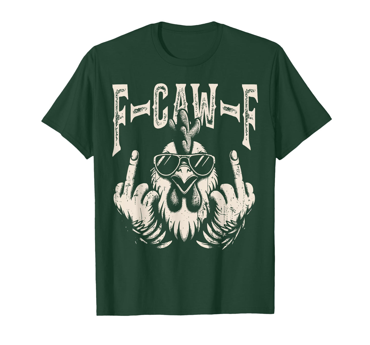 F-Caw-F Funny Chicken Humor F-Caw-F Quote Rooster Meme T-Shirt