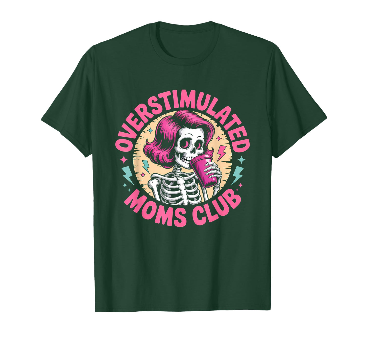 Overstimulated Moms Club Neurodivergent Mom Mental Health T-Shirt