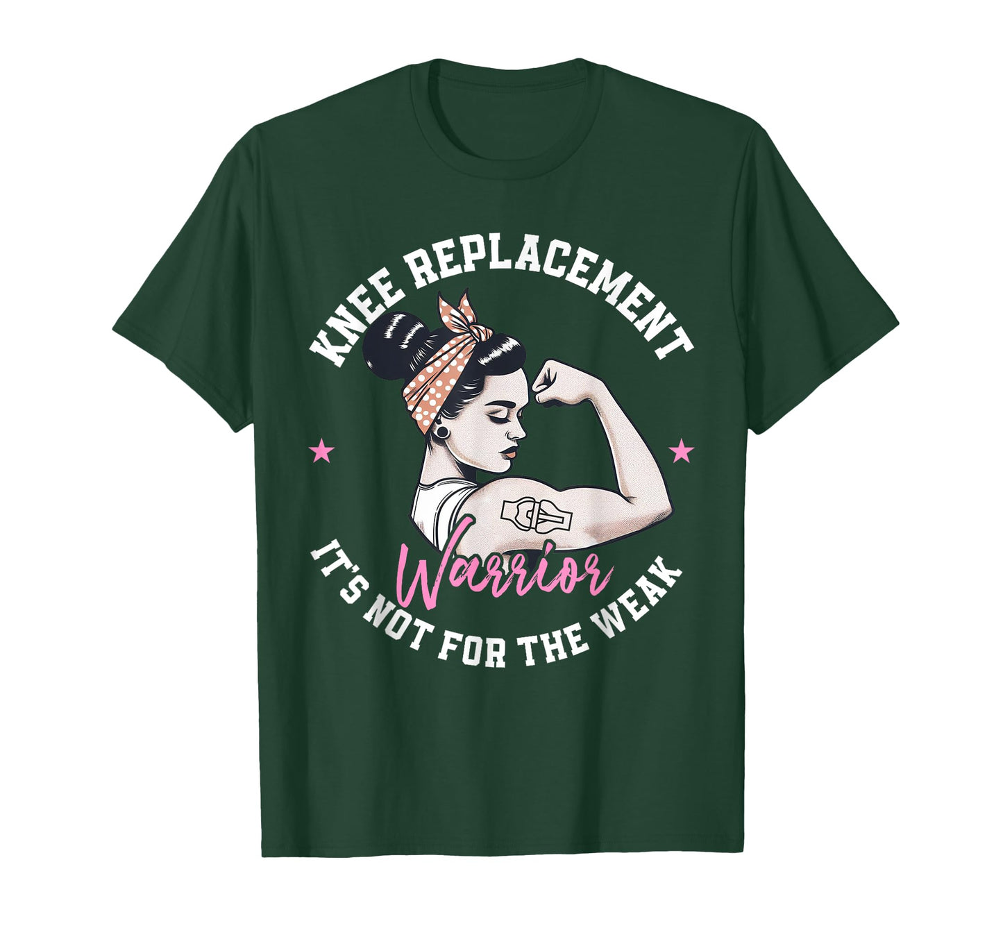 Bionic Knee Replacement Gifts Women Knee Replacement Warrior T-Shirt