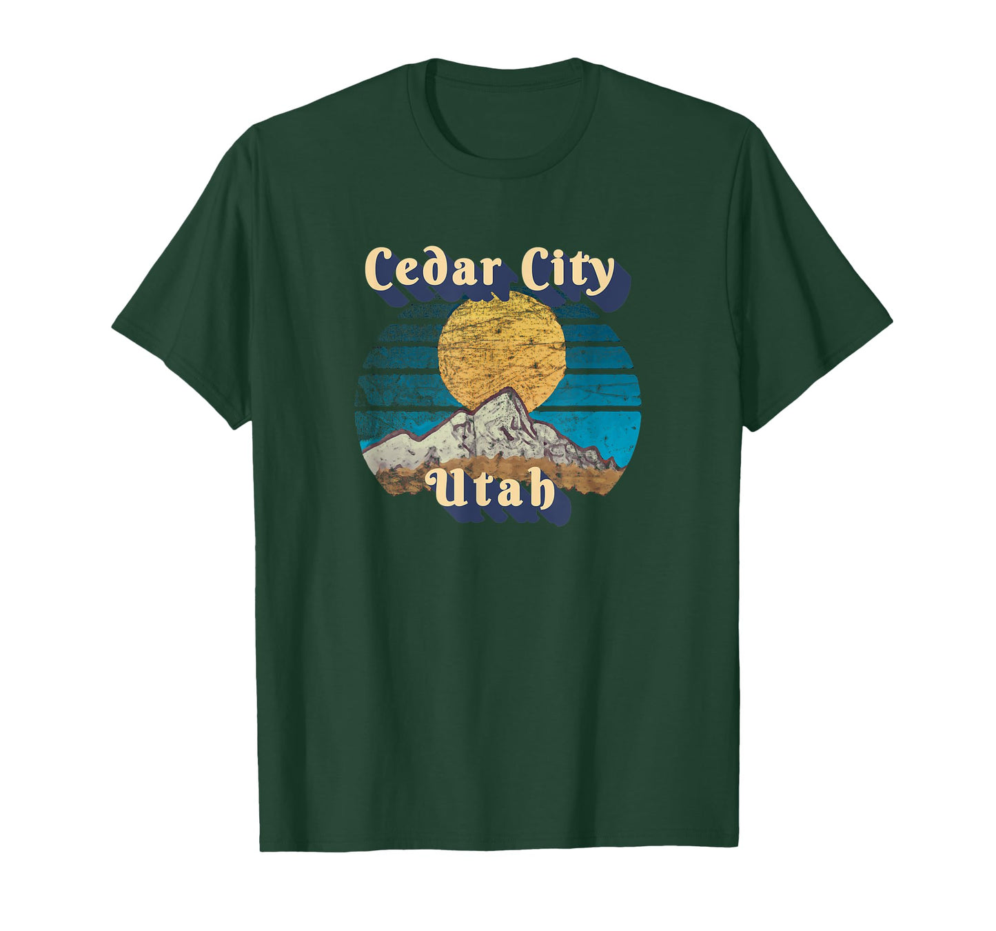 Mountain Sunset Scene Cedar City Utah T-Shirt