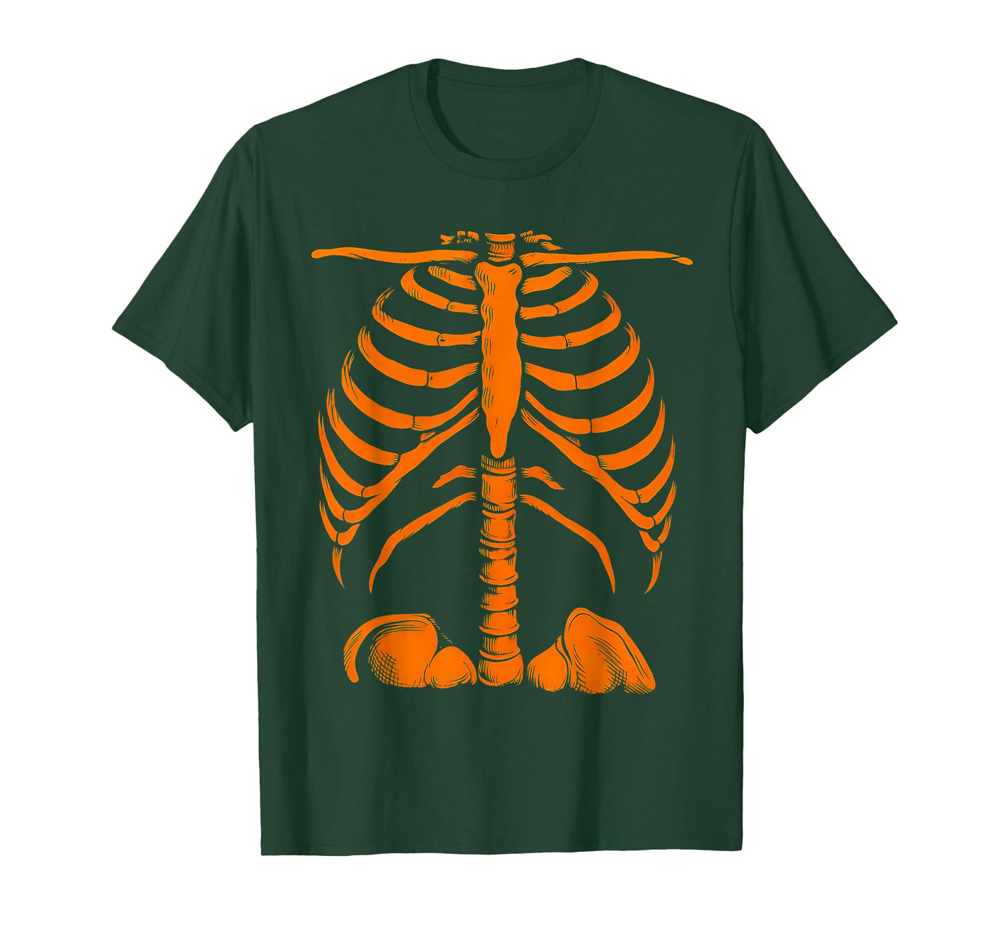 Spooky Skeleton Rib Cage Funny Anatomy Gothic Halloween T-Shirt