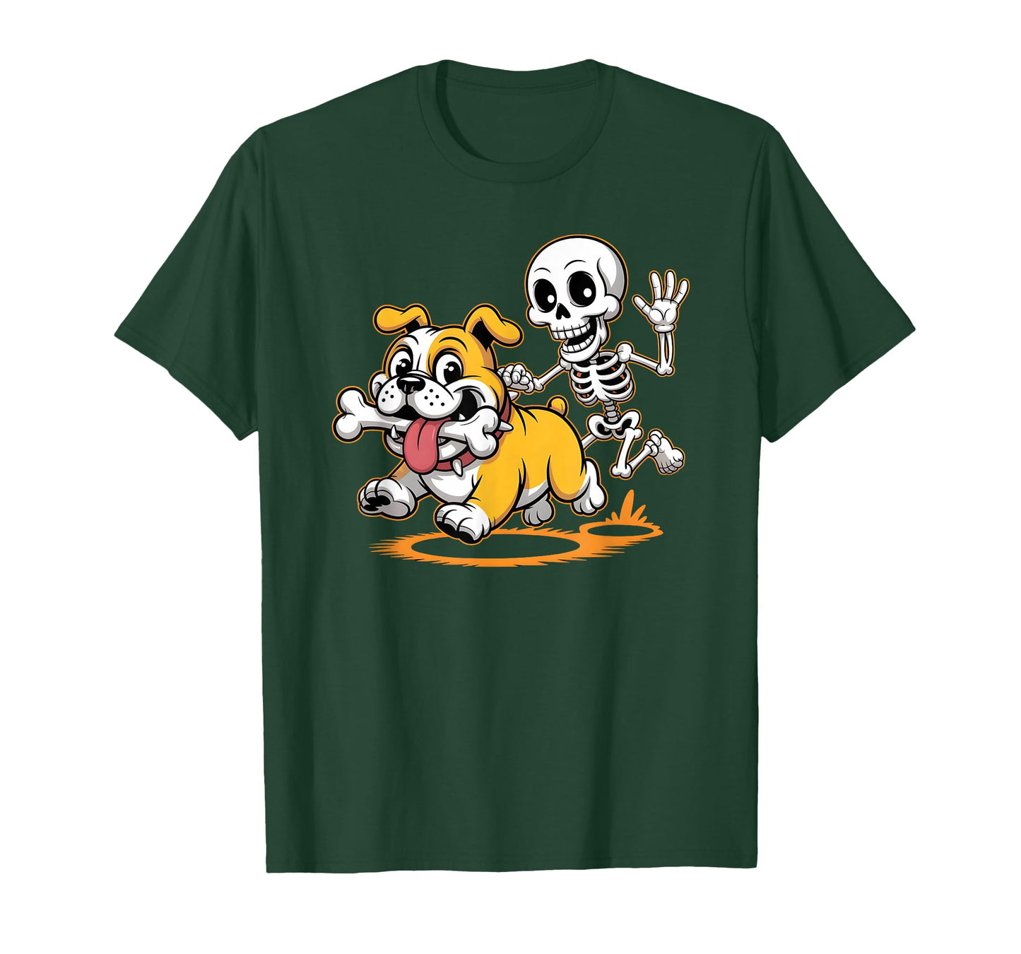 Funny Skeleton Bulldog Halloween Dog Mom Pet Lover T-Shirt