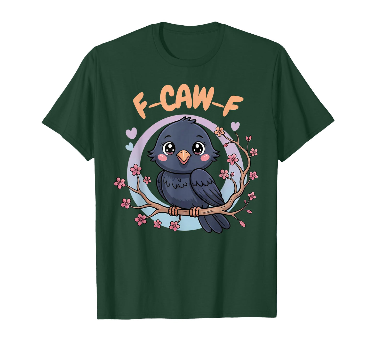 F-Caw-F Cute Crow Kawaii Funny Bird Meme Raven Lovers Squad T-Shirt