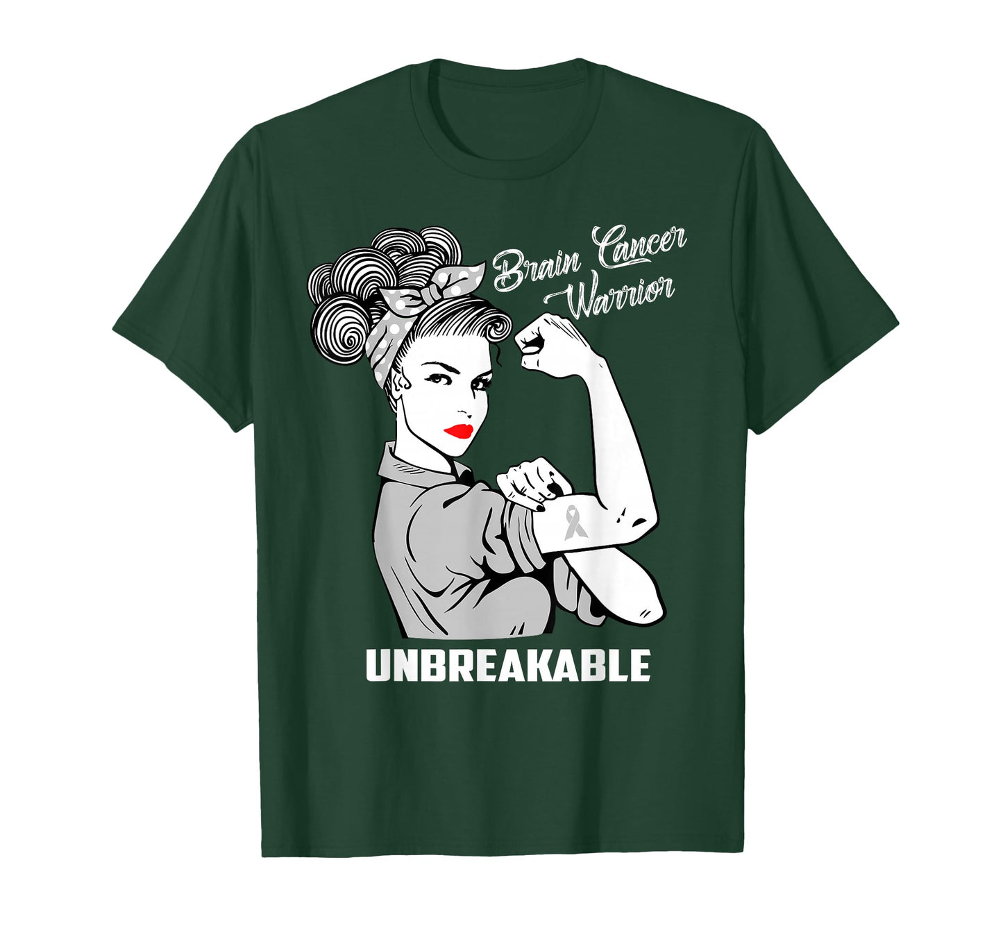 Brain Cancer Warrior Unbreakable T-Shirt Awareness Gift T-Shirt