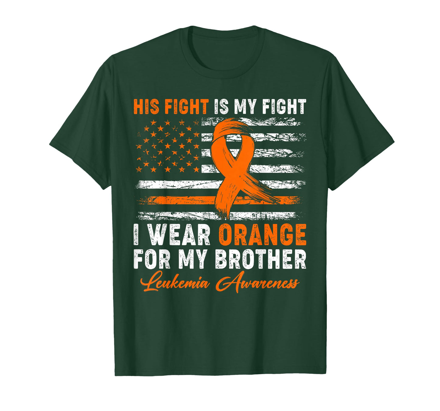 I Wear Orange For My Brother Leukemia Awareness Month T-Shirt