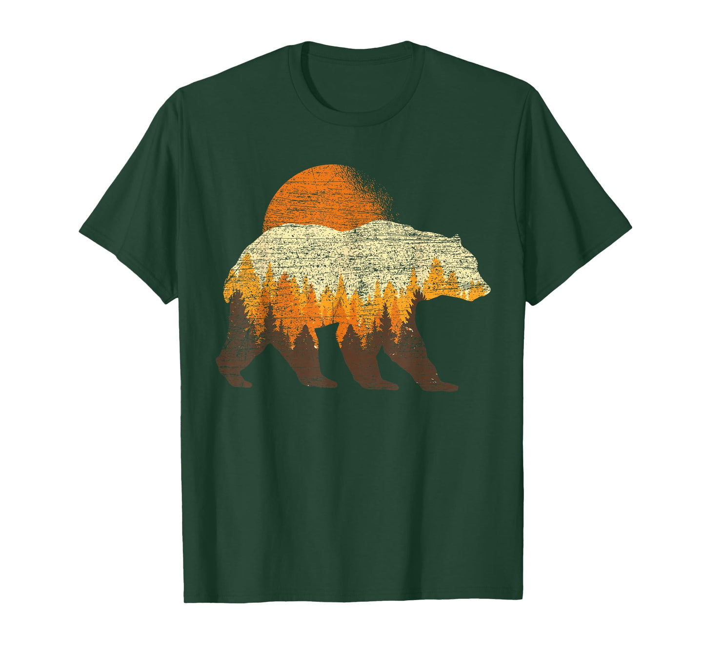 Outdoor Nature Full Moon Trees Wildlife Forest Animal Bear T-Shirt