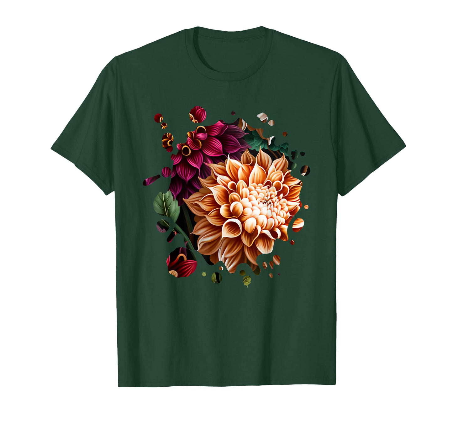Vintage Dahlia Inspired Flower Plant Lover Funny gardening T-Shirt