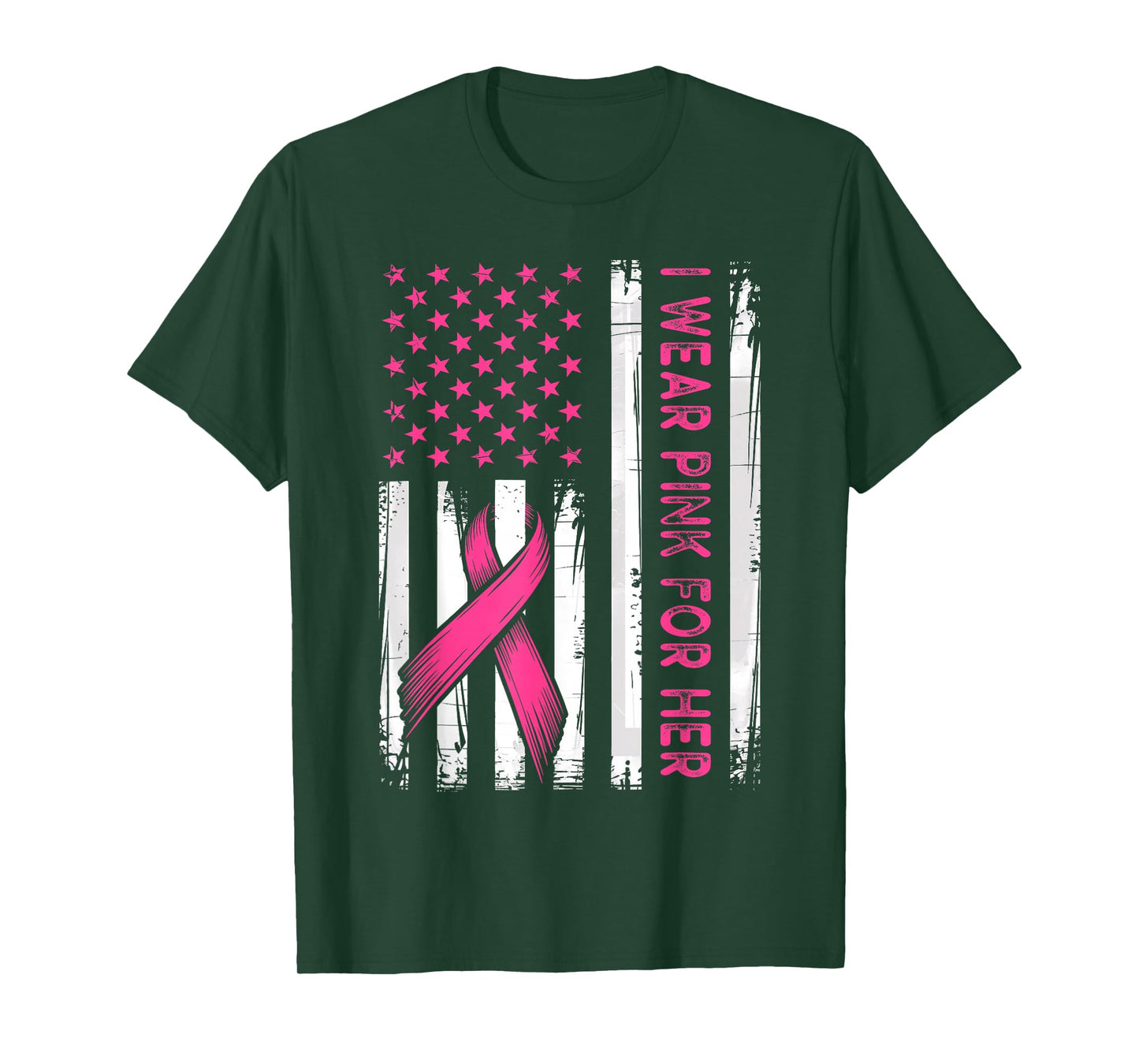 I Wear Pink for Her Flag T-Shirt