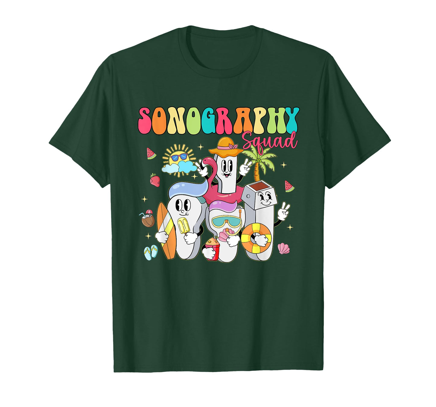 Sonography Squad Summer Vibe Float Ultrasound Tech T-Shirt