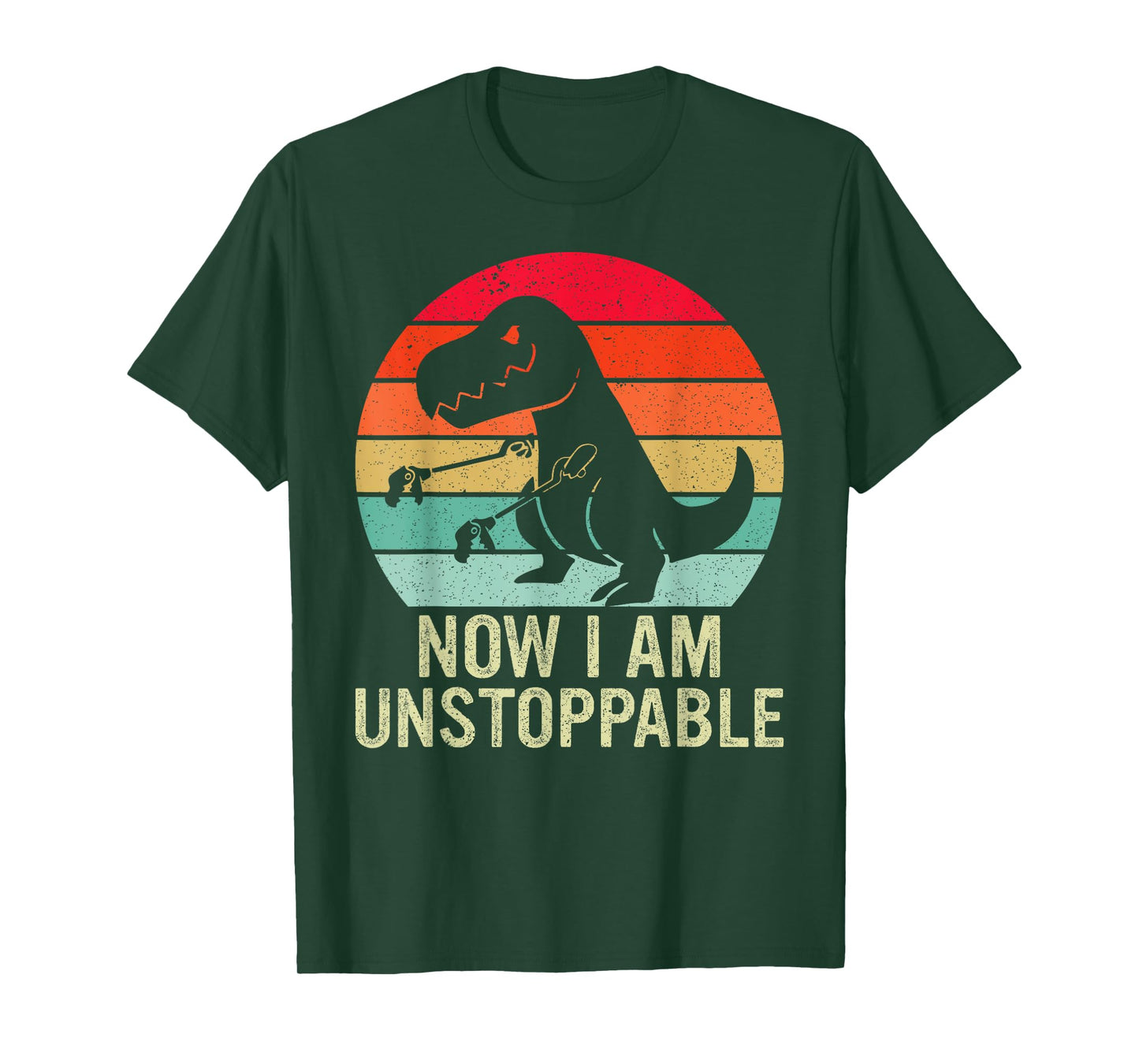 Retro Now I Am Unstoppable Funny T-Rex Vintage T-Shirt