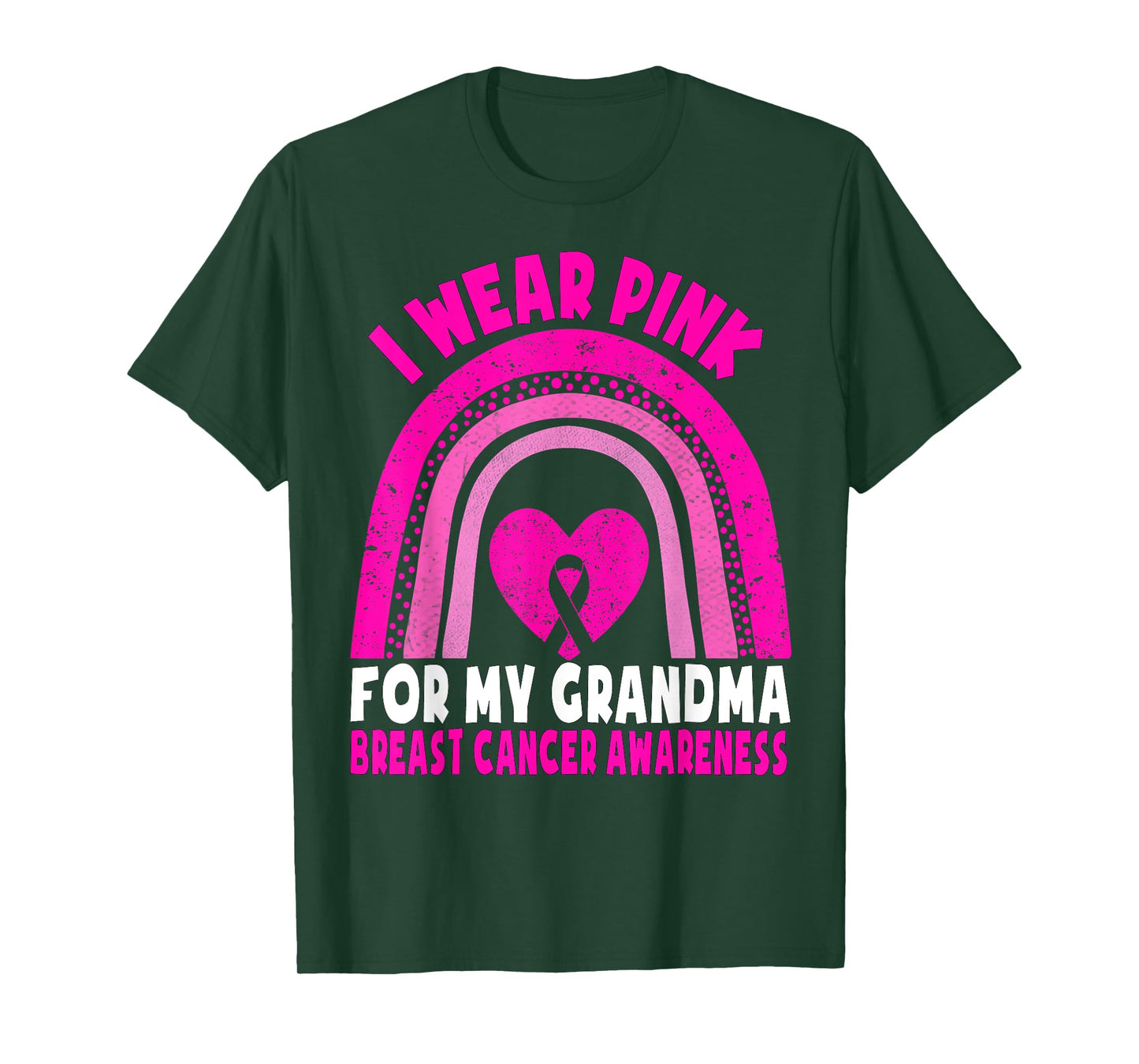 I Wear Pink For My Grandma Breast Cancer Awareness Kids T-Shirt