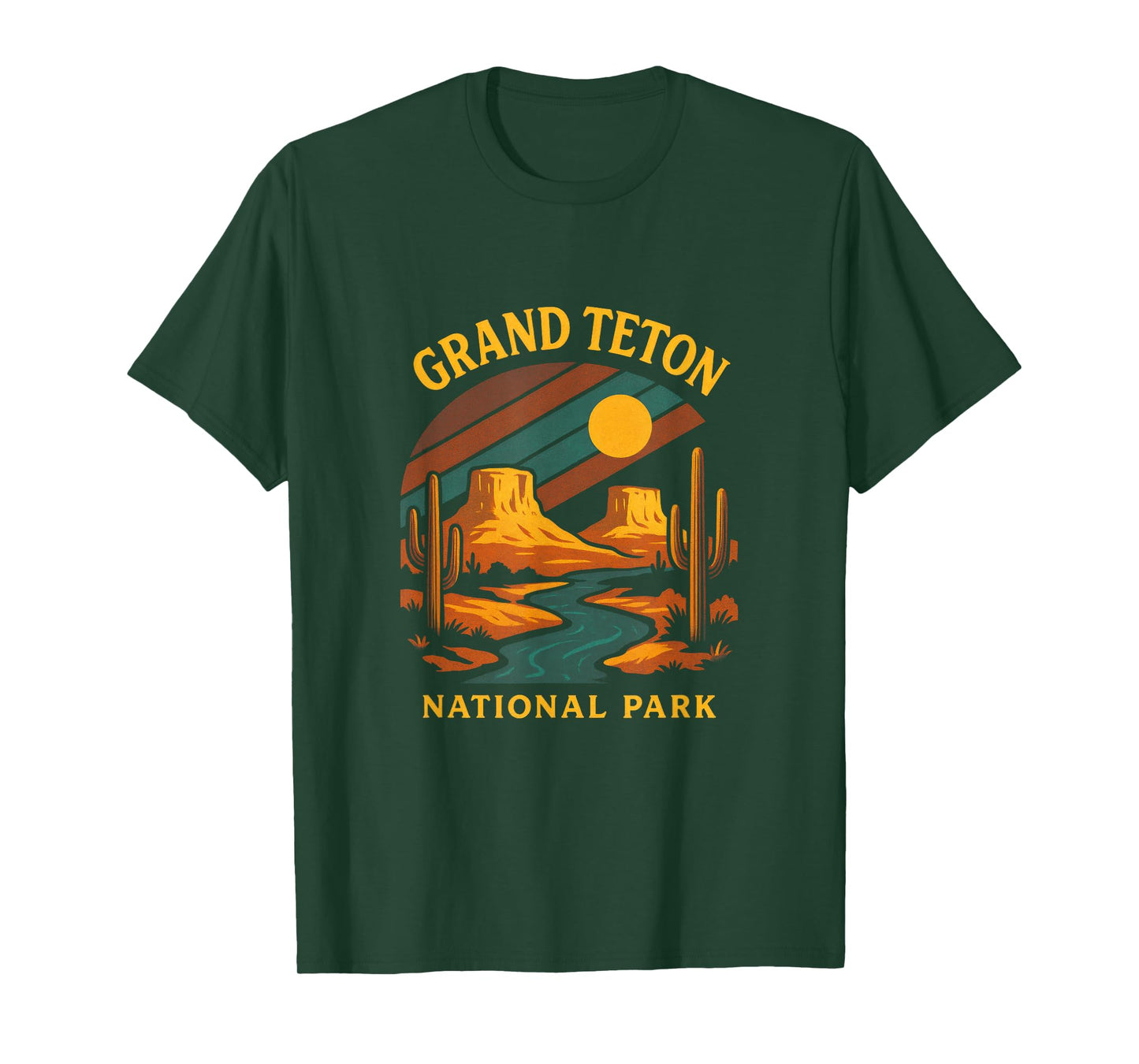 Grand Teton - Vintage Retro Nature Wyoming T-Shirt