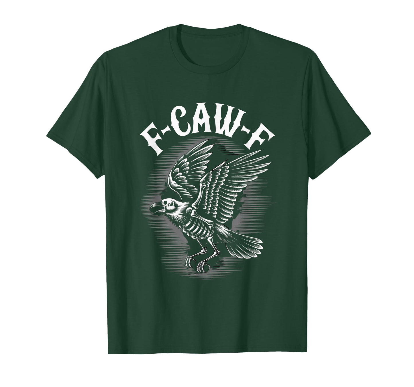 F-Caw-F Crow Funny Gothic Moon Black Bird Halloween T-Shirt