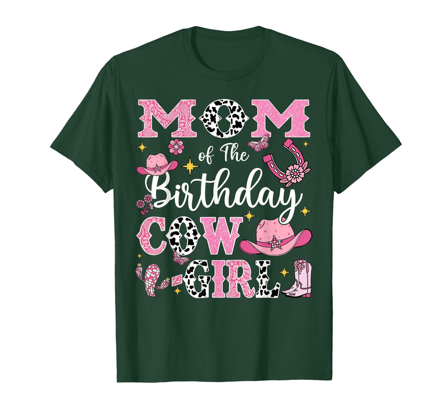 Mom Of The Birthday Cow-Girl Rodeo Cow Girl Birthday T-Shirt