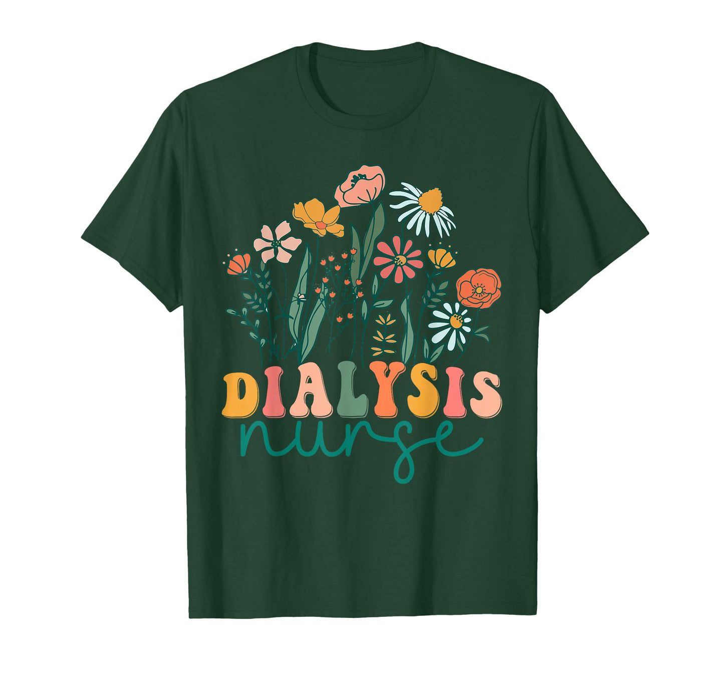 Groovy Wildflower Dialysis Nurse Tees T-Shirt
