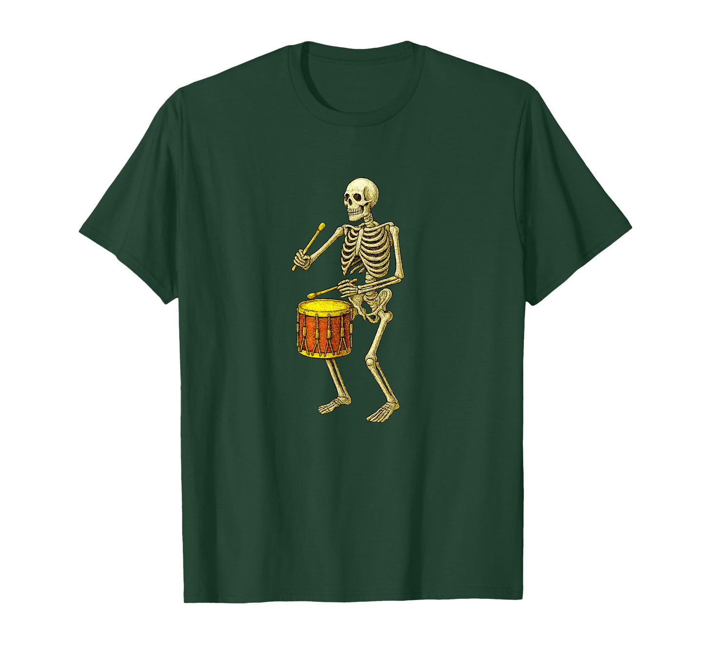 Skeleton Playing Drums Drummer Drumming Band Orchestra T-Shirt