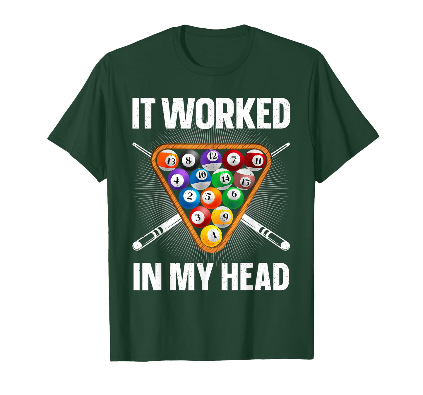 Funny Pool Design For Men Women Billiards Lover Pool Player T-Shirt