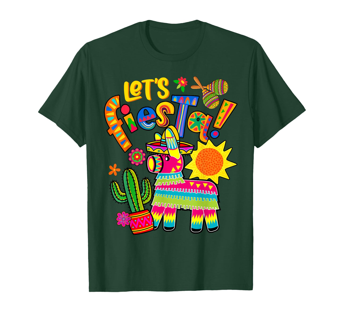 Let's Fiesta Cinco De Mayo Camisa Mexicana Hombre Mexico T-Shirt