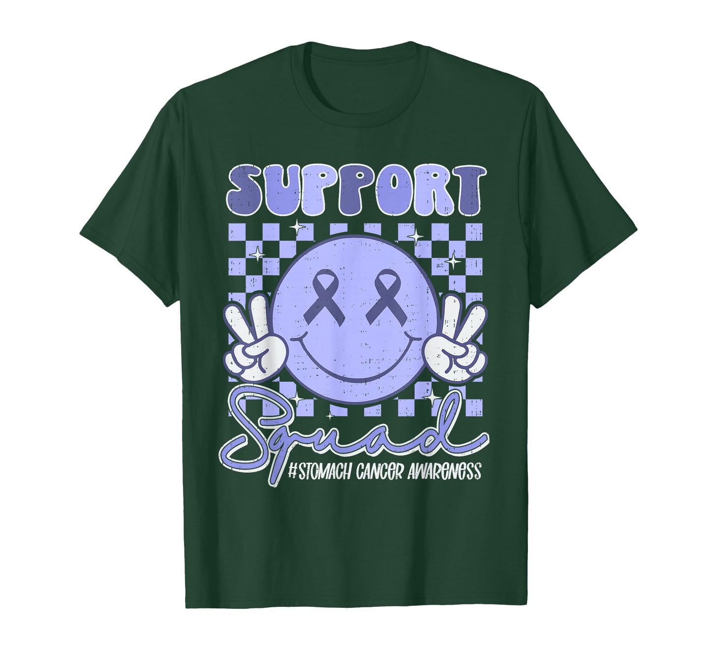 Support Stomach Cancer Awareness Ribbon Periwinkle Blue T-Shirt