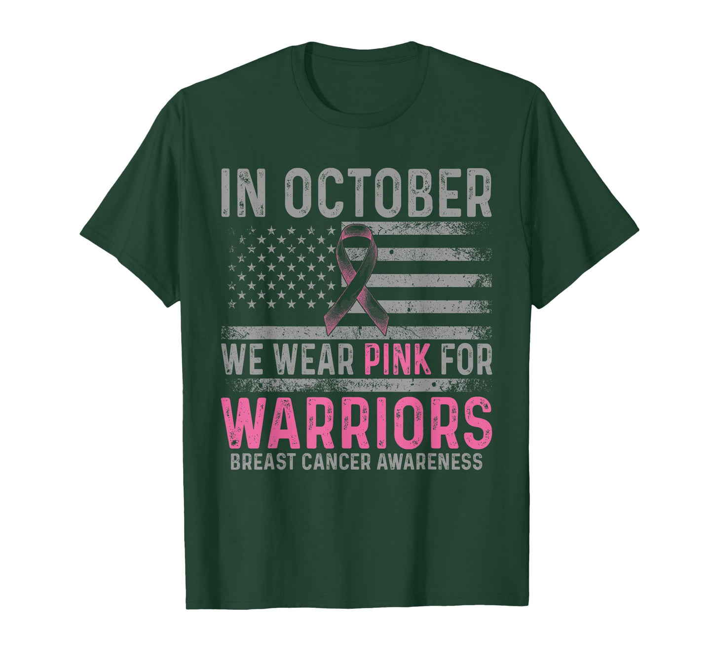 In october we wear pink making strides against breast cancer T-Shirt