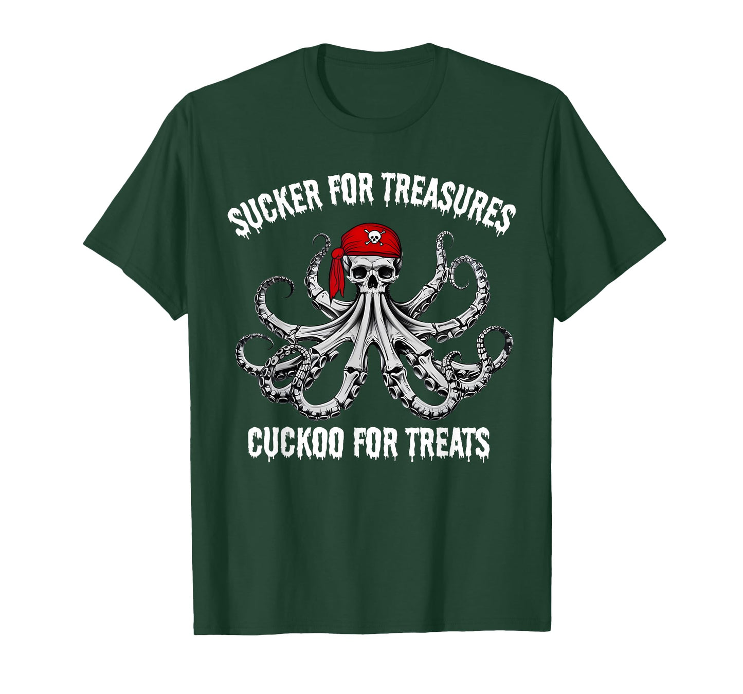 Sucker for Treasures Cuckoo for Treats Halloween Skeleton T-Shirt