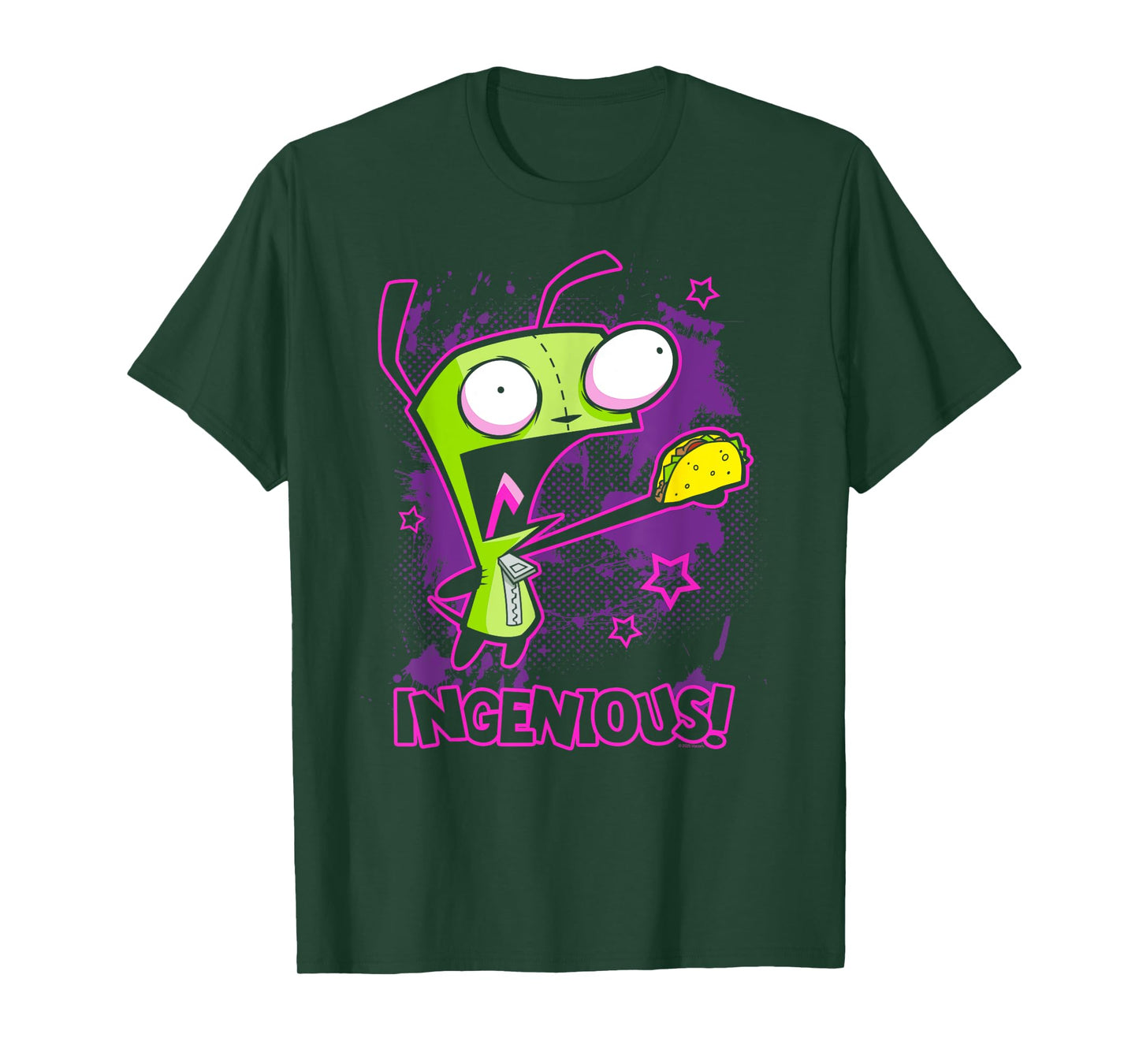 Invader Zim Ingenious Taco Gir Y2K Cartoon T-Shirt