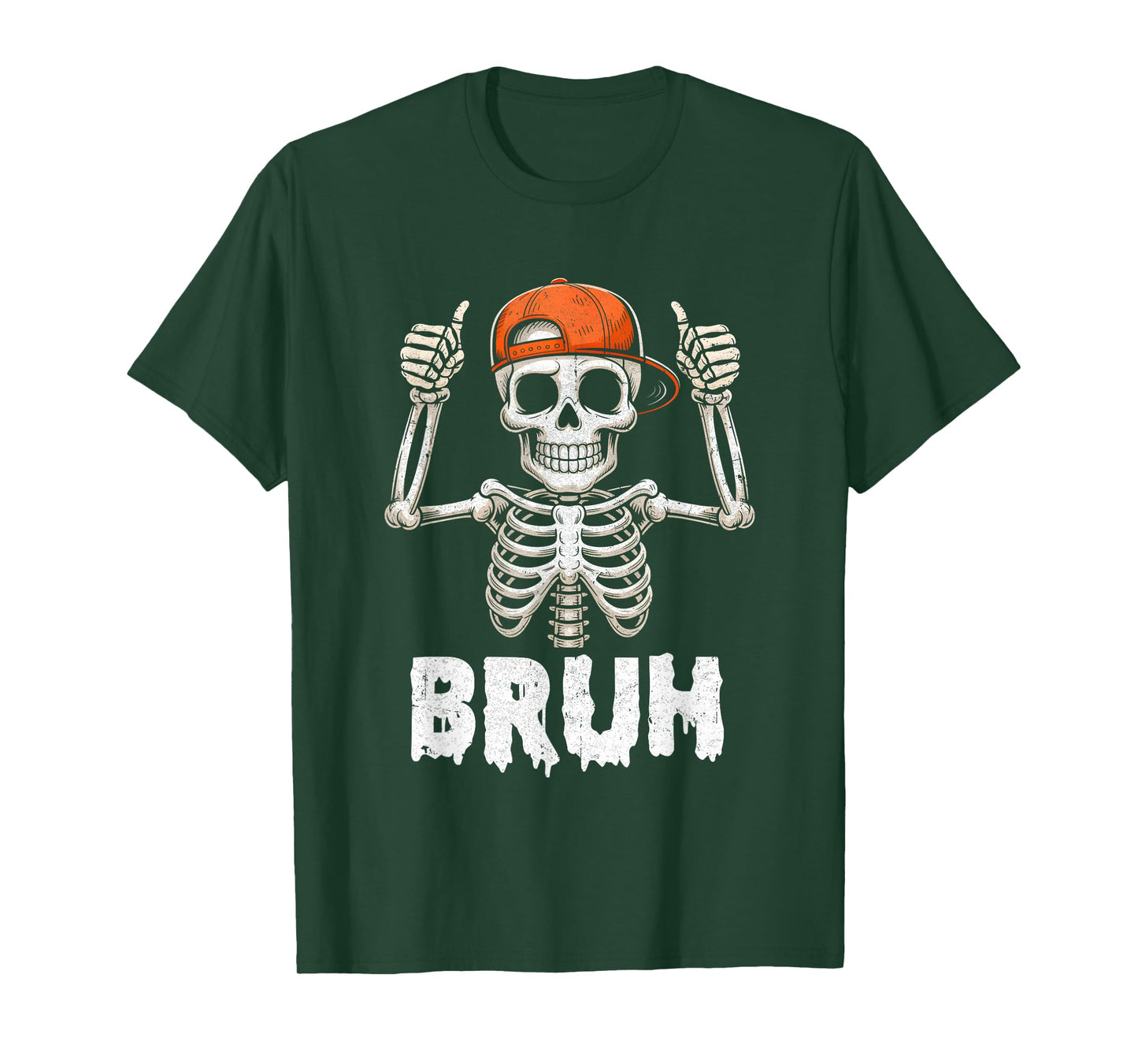 Skeleton Rock On Bruh Halloween for Men Boy Kids Funny T-Shirt