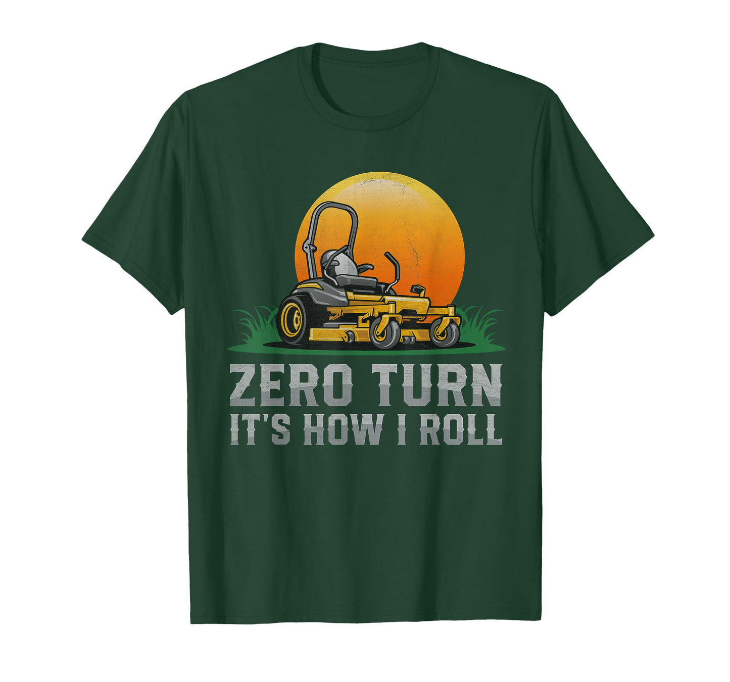 Retro Gardener Lawn Mowing Zero Turn It's How I Roll T-Shirt