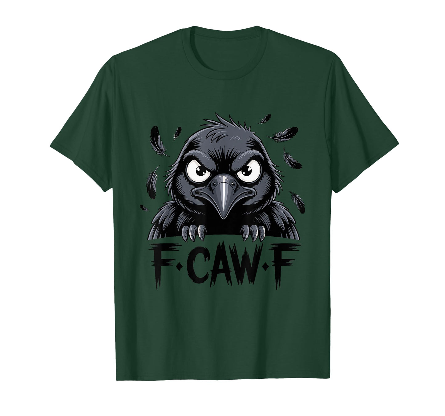 F-Caw-F Raven Moon Gothic Halloween, Black Crow Bird Lover T-Shirt
