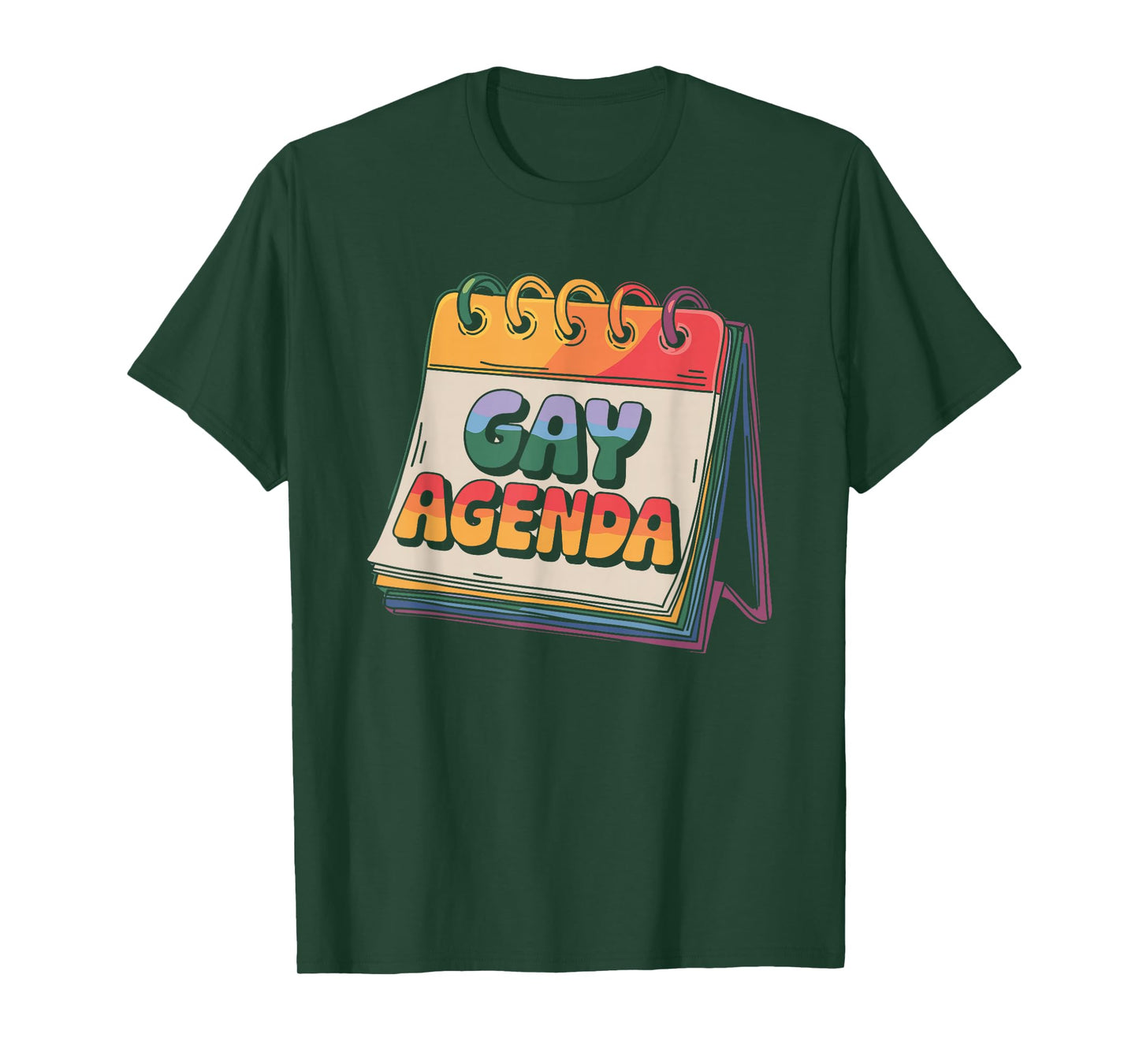 Gay Agenda Weekly Pride Humor Design T-Shirt