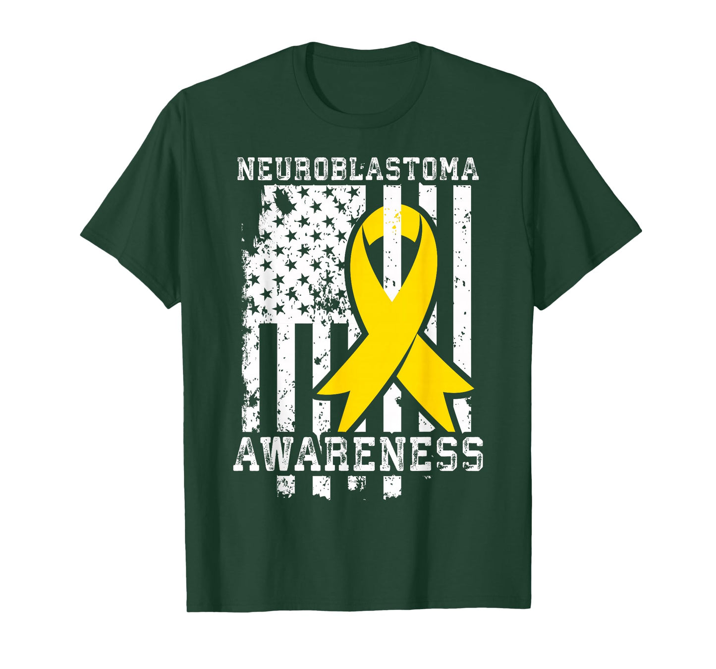 Neuroblastoma Awareness TShirt American Flag Shirt T-Shirt