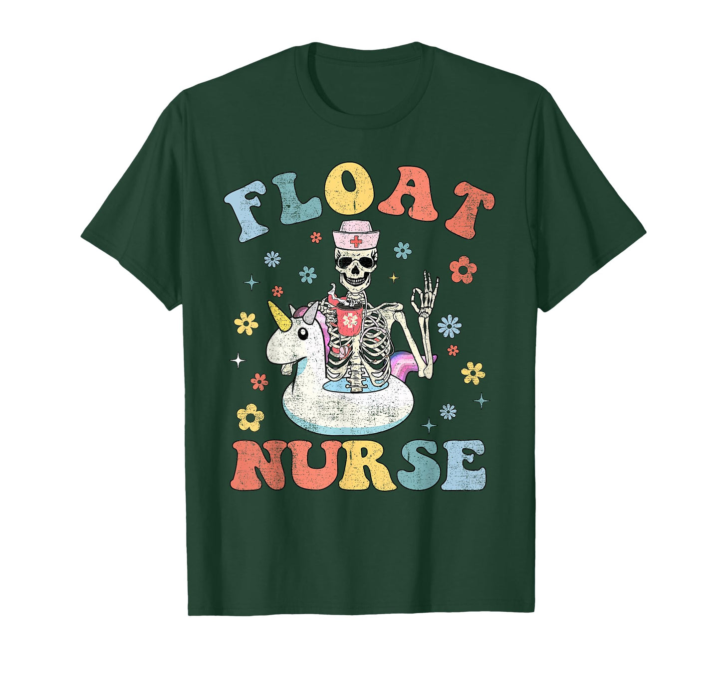 Funny Cute Float Pool Nurse Nursing Squad Crew T-Shirt