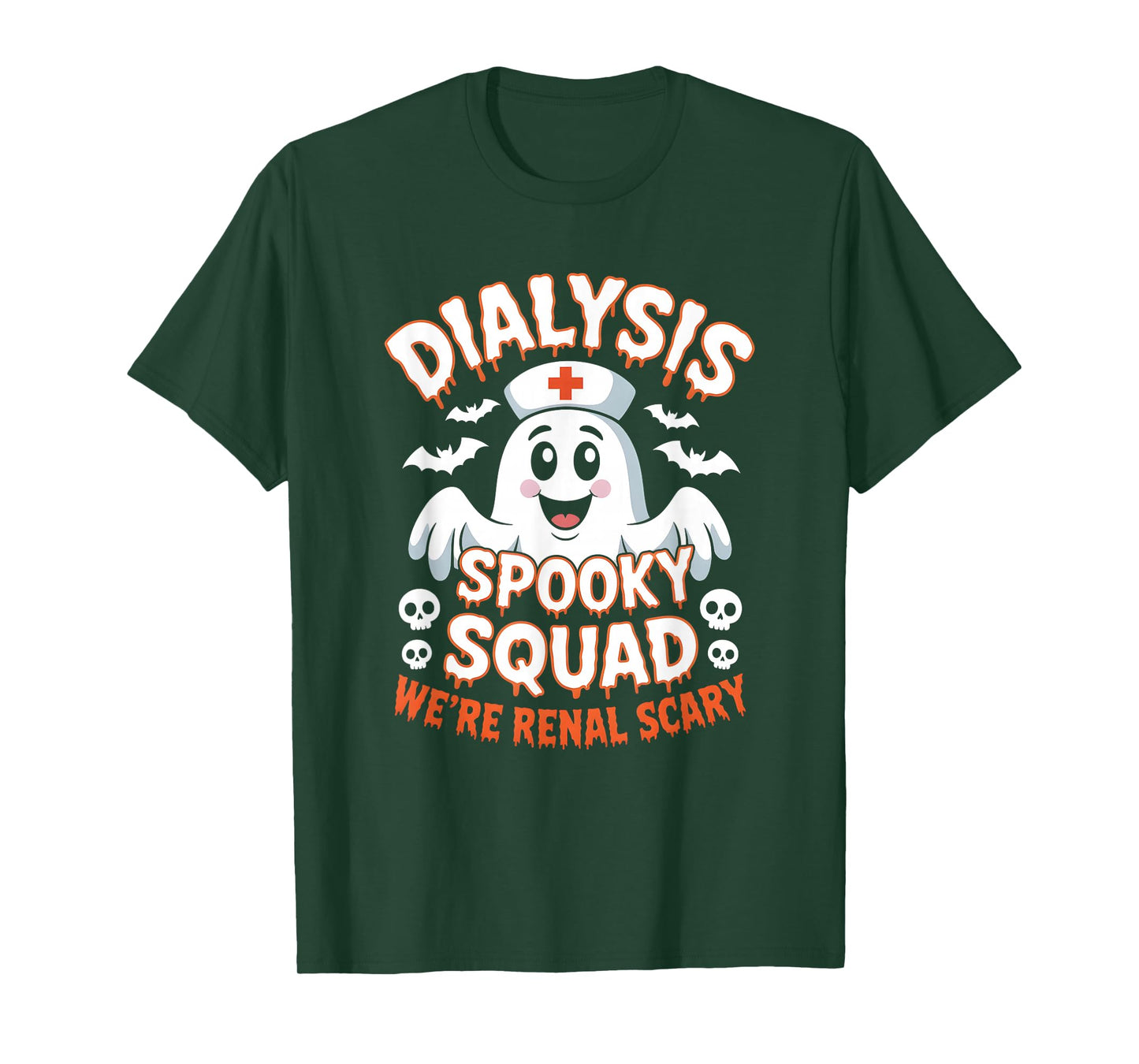 Halloween Dialysis Squad Nurse Tech Boo Crew Pumpkins T-Shirt