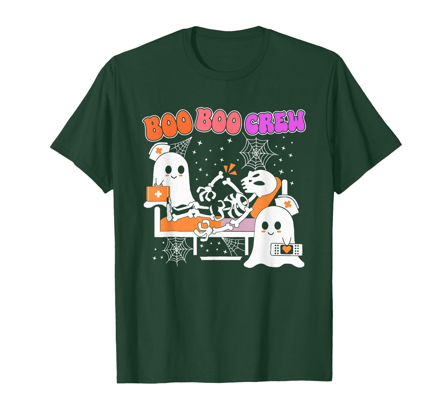 Boo Boo Crew Cute Ghost Nurses Halloween T-Shirt
