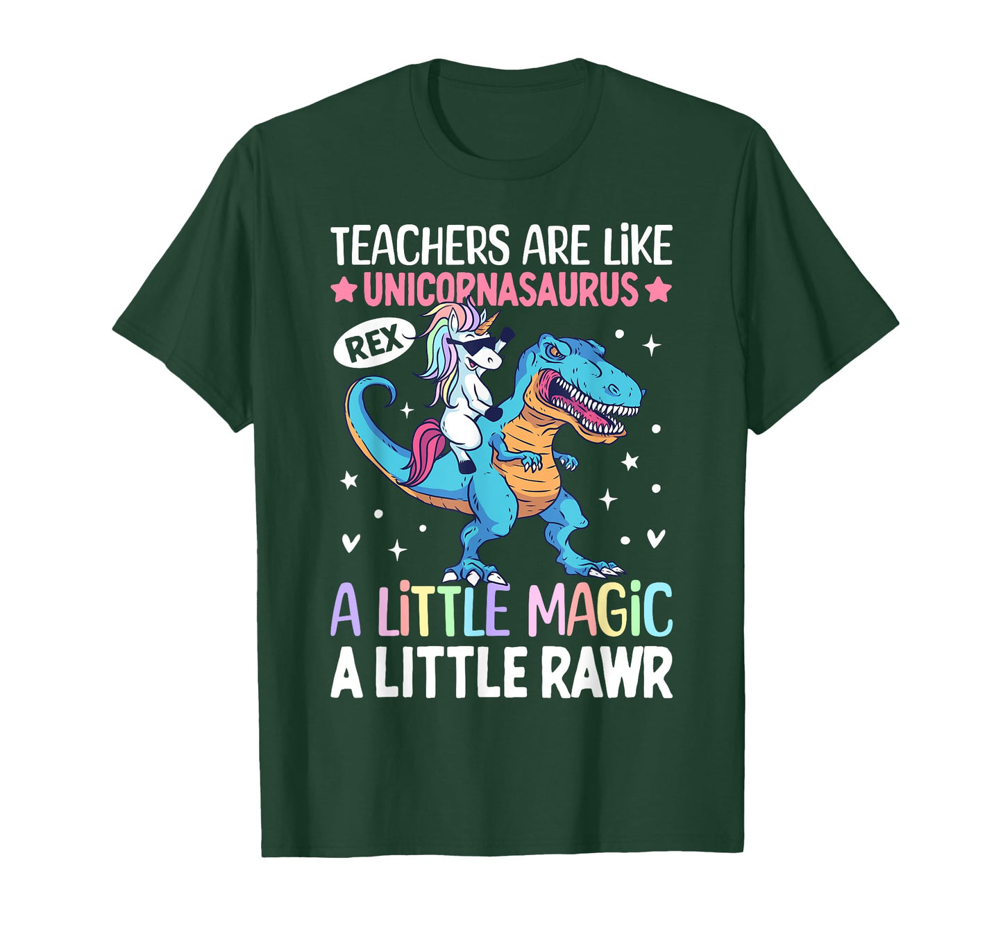 T Rex Dinosaur Unicorn Teachers Are Like Unicornasaurus Rex T-Shirt