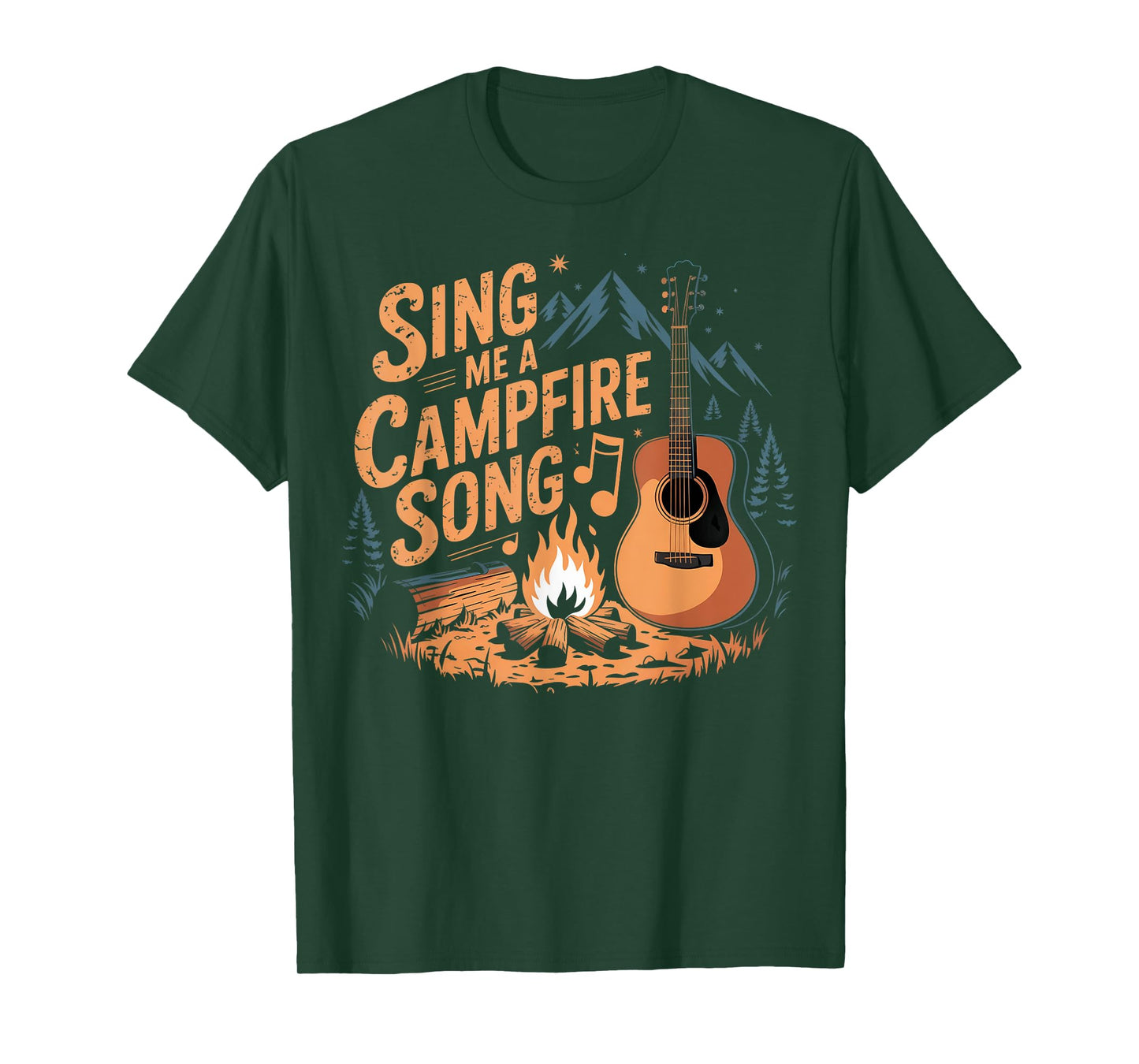 Sing Campfire Song Music Nature Adventure T-Shirt