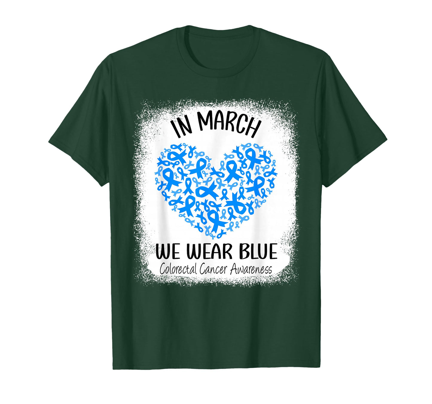 Heart March We Wear Blue Colorectal Cancer Awareness Colon T-Shirt