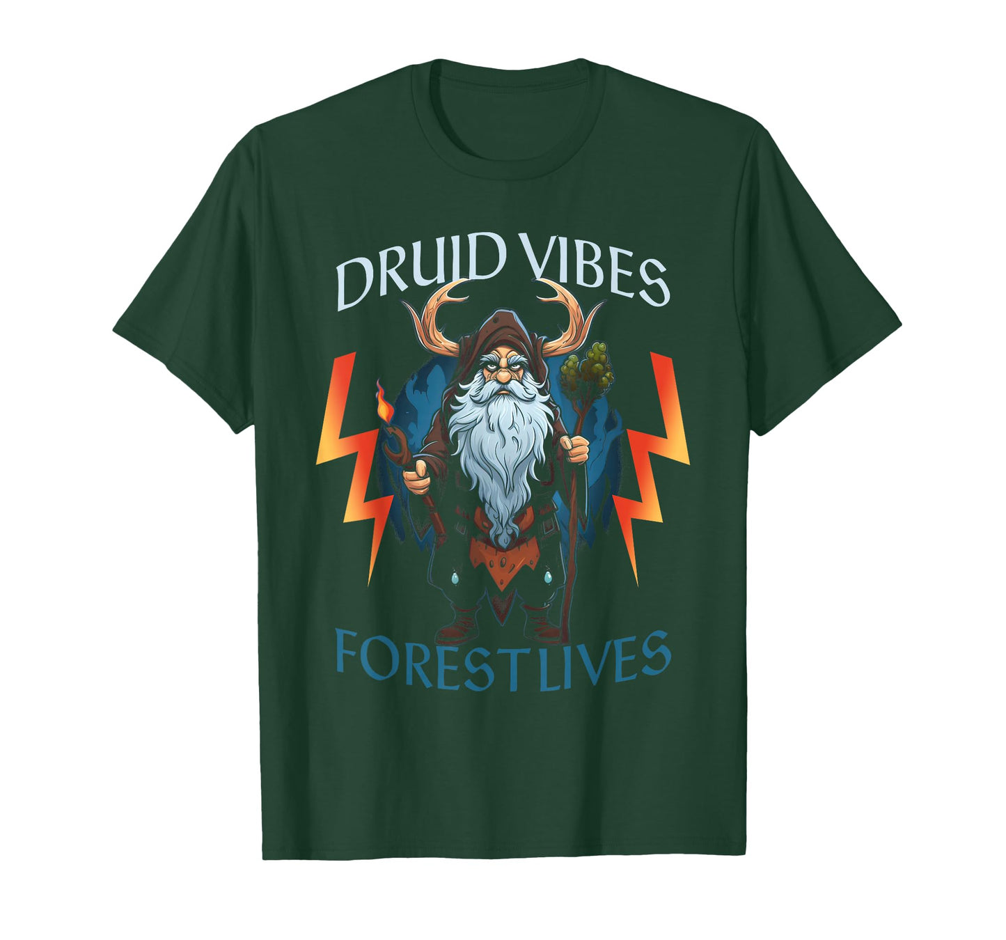Celtic Pagan Vibes Forest Lives Fantasy Wicca Druid T-Shirt