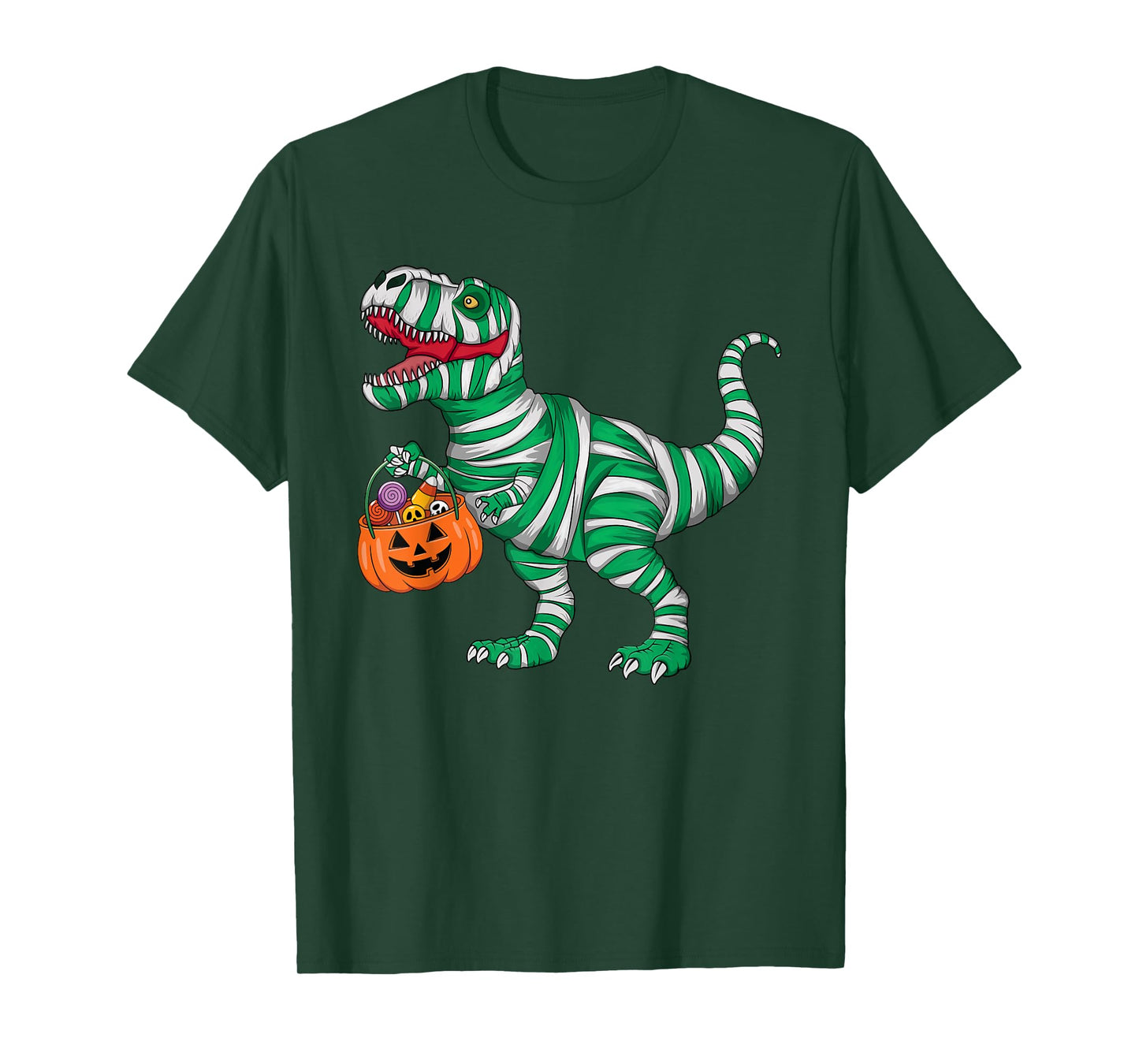 Spooky Mummy Dinosaur T-Rex Halloween Costume Men Boys Kids T-Shirt