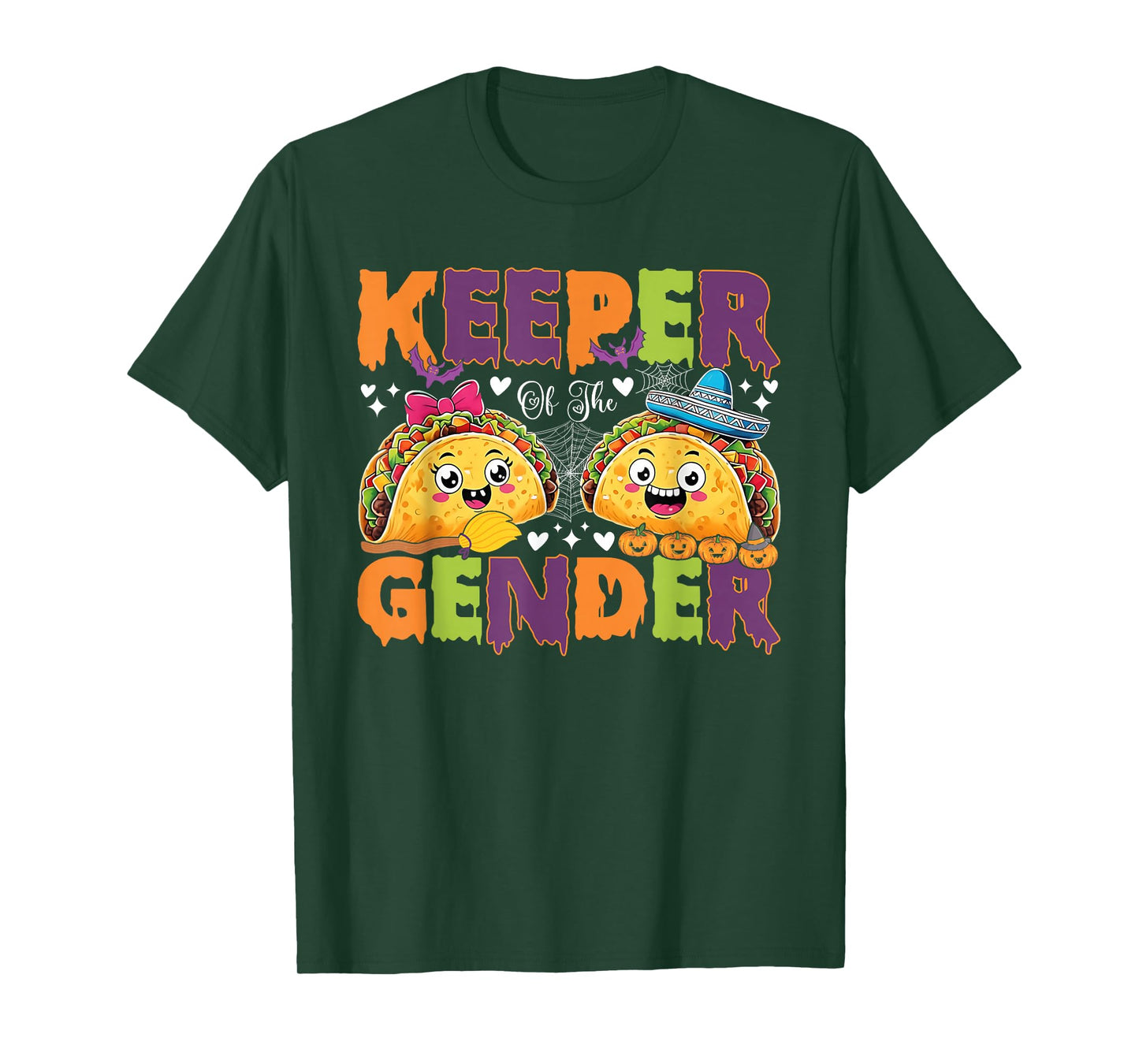 Keeper of The Gender Cute Taco Halloween Gender Reveal T-Shirt