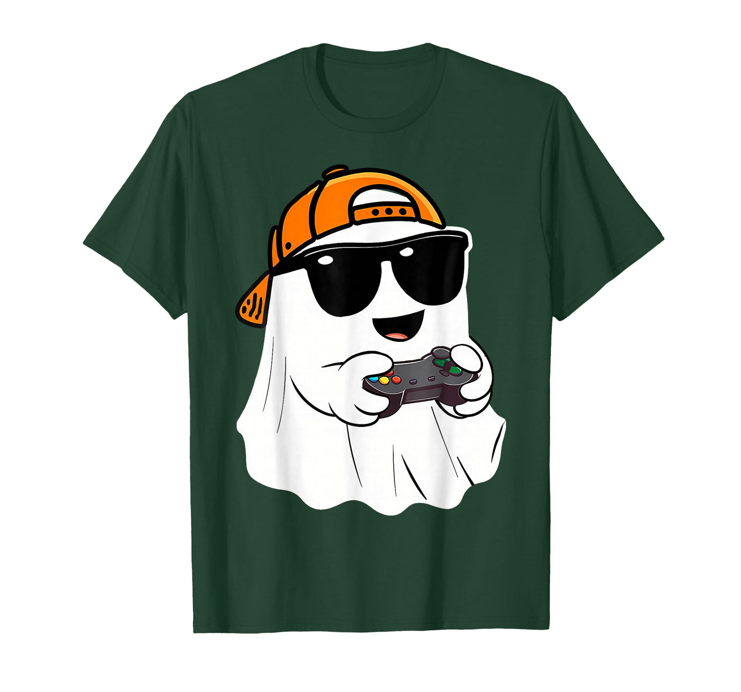 Halloween Boys Kids Ghost Gamer Scary Costume Gaming Men T-Shirt