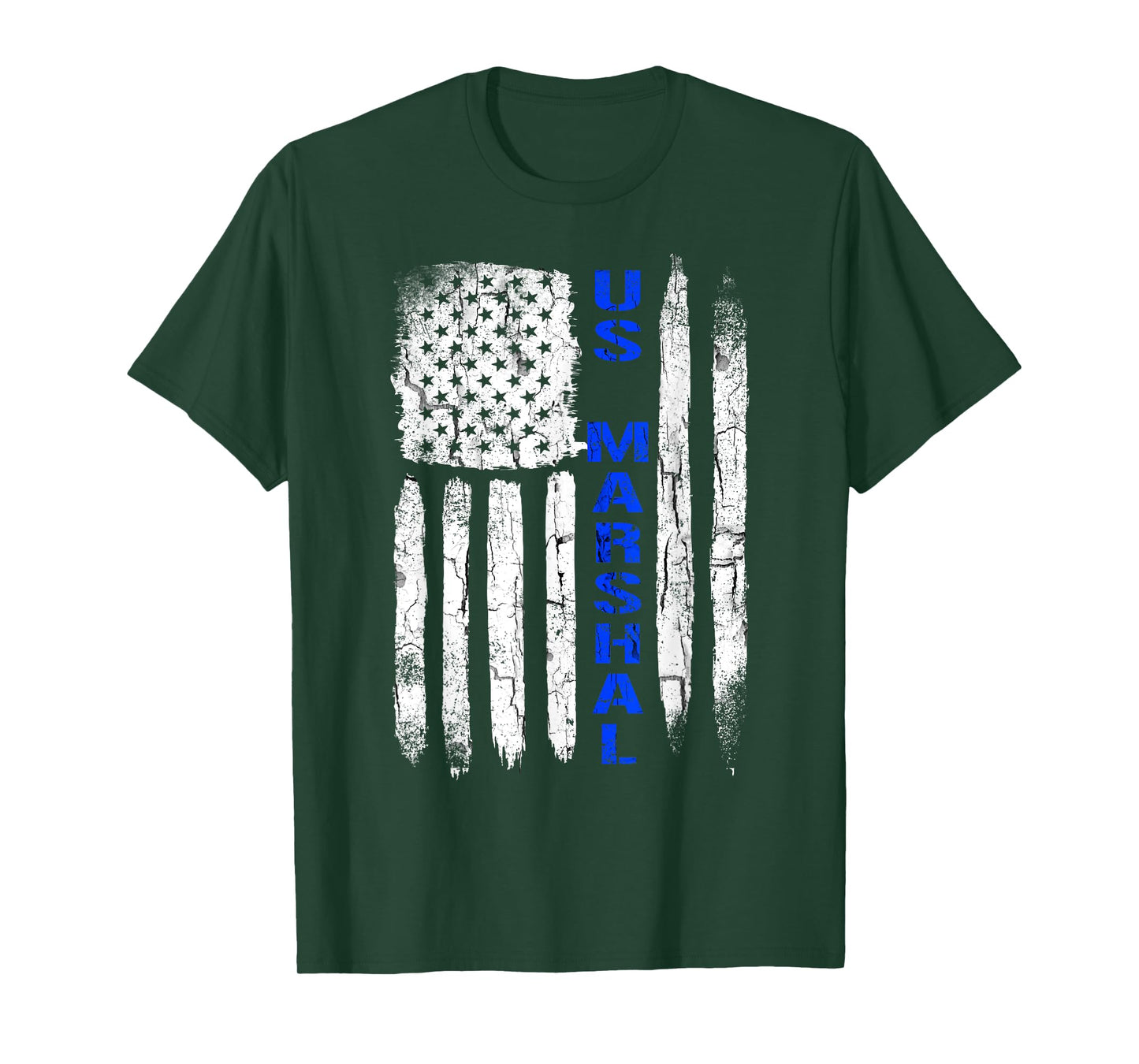 Thin Blue Line Flag American U.S. Marshal Shirt T-Shirt