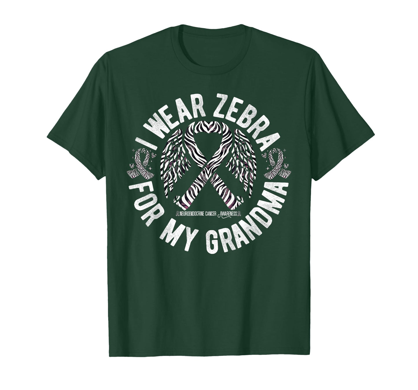 I Wear Zebra For My Grandma Neuroendocrine Cancer Awareness T-Shirt