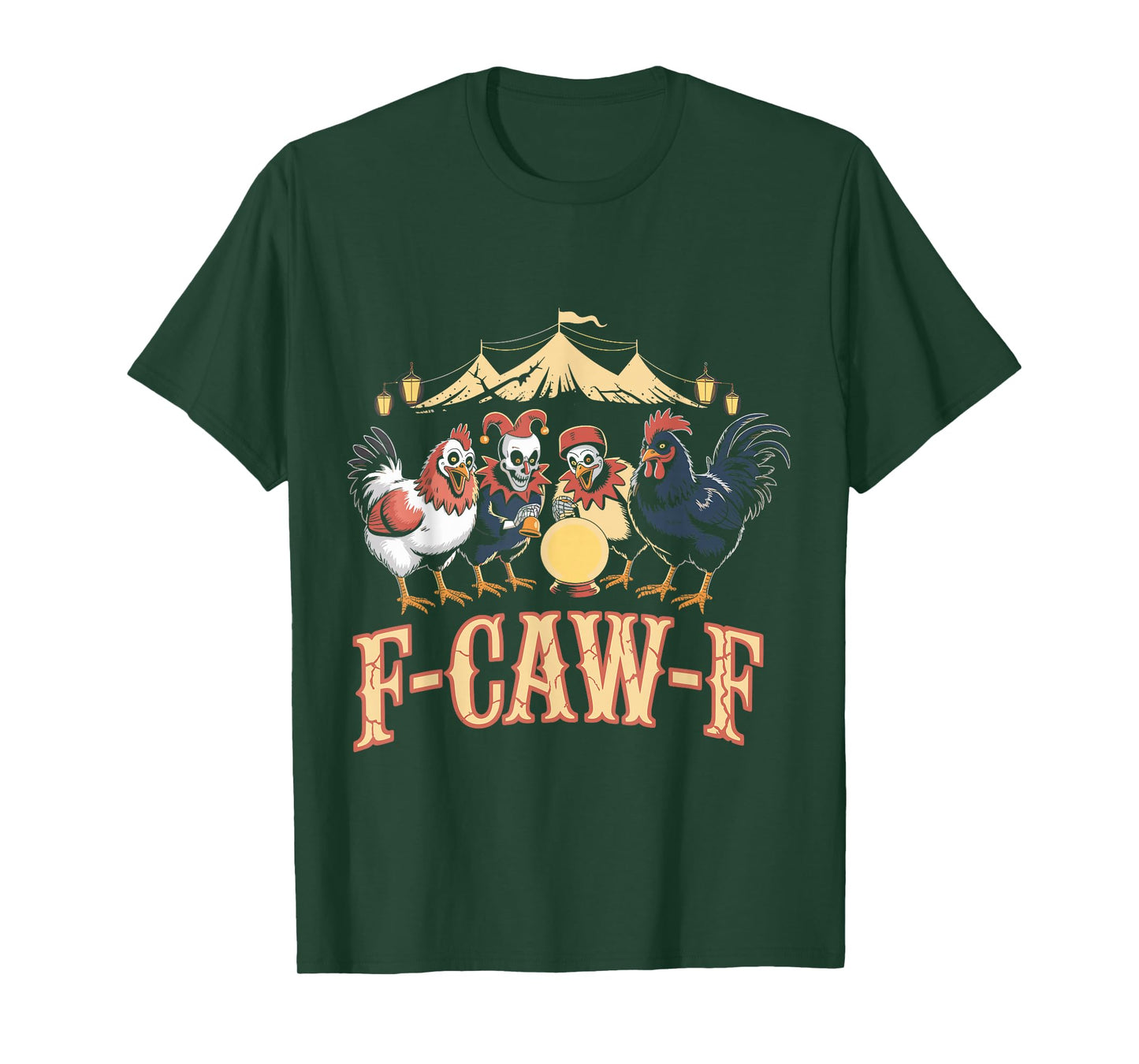 F-Caw-F Funny Circus Rooster Chicken Meme Art T-Shirt