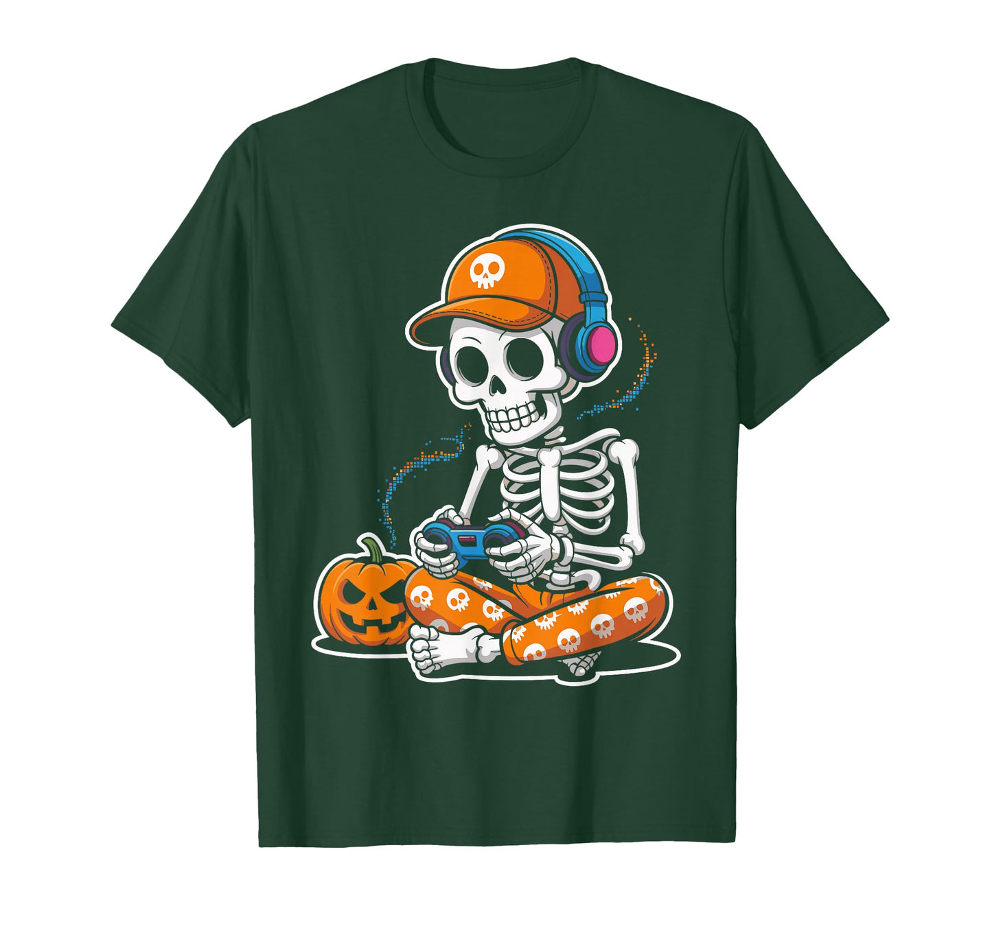 Gaming Skeleton Halloween Video Game Costume for Gamers T-Shirt