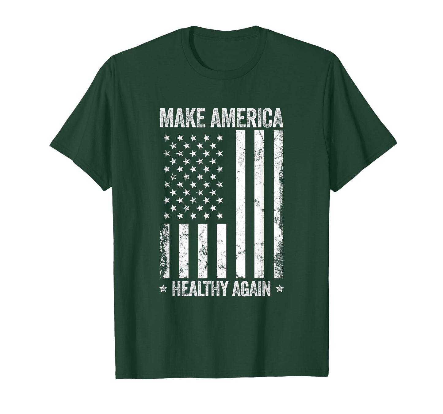 Make America Healthy Again Funny US Flag Patriotic Party T-Shirt